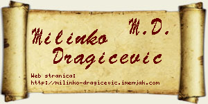 Milinko Dragičević vizit kartica